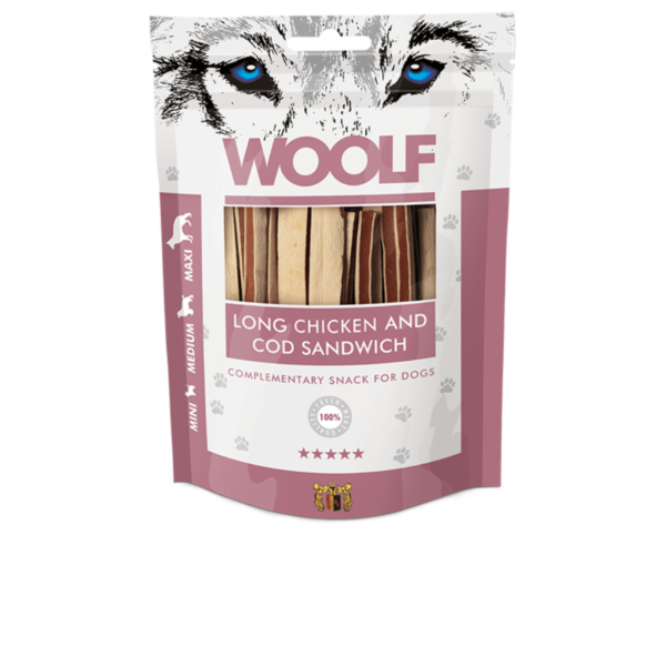 Wollf Long Chicken and Cod Sandwich 100g