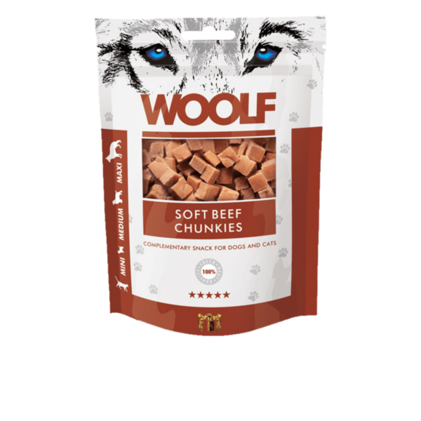 Woolf Soft Beef Chunkies 100g