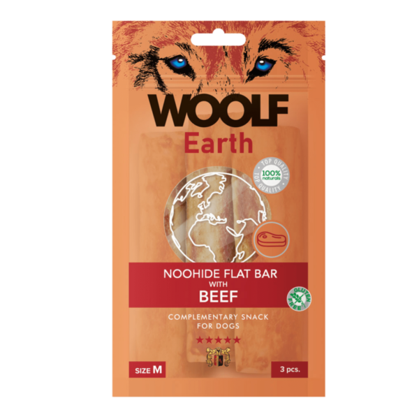 Woolf Earth Noohide Flat Bar with Beef - Slika 2