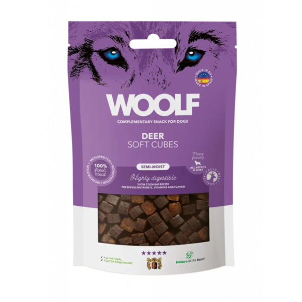 Woolf Soft Cubes Deer 100g