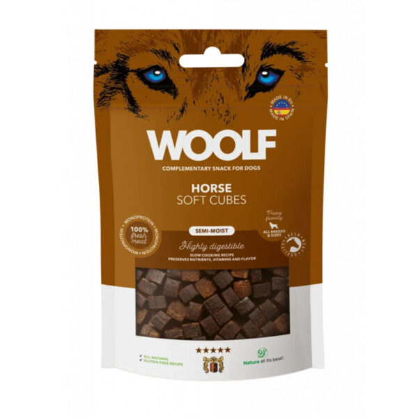 Woolf Soft Cubes Horse 100g