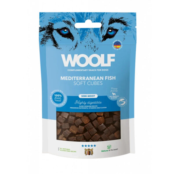 Woolf Soft Cubes Mediterranean Fish 100g