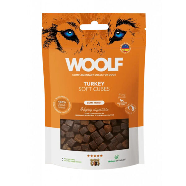Woolf Soft Cubes Turkey 100g